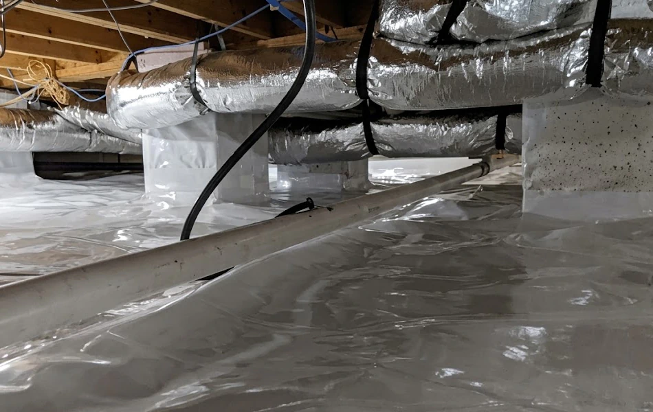 Crawl Space Vapor Barrier Installation